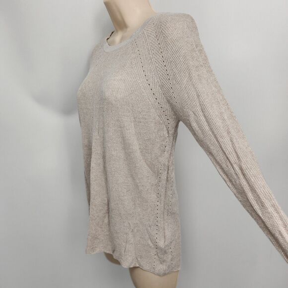 Tahari Pullover Sweater Womens Size Medium Relaxed Fit Light Weight Linen Blend - Picture 1 of 11